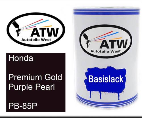 Honda, Premium Gold Purple Pearl, PB-85P: 500ml Lackdose, von ATW Autoteile West.